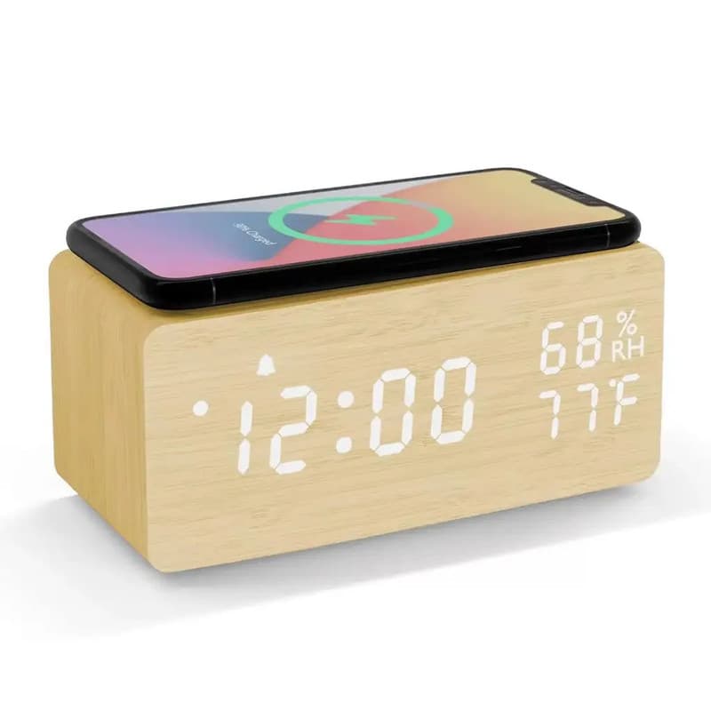 Reloj Despertador Y Cargador Inalámbrico